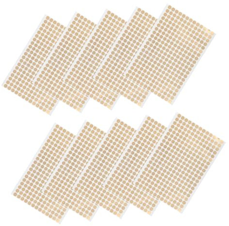 DIYEAH 10blätter Goldene Runde Aufkleber Aus Kupferpapier Selbstklebende Etiketten Für Beschriftungen Dichtungen Und Kreative Anwendungen Für Zuhause Und Büro