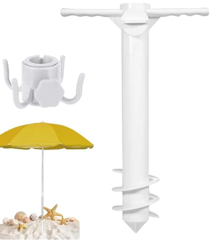 Support pour parasol de plage, porte-parapluies - équipement de camping et de randonnée pour abris de jardin en acier imperméable à l'extérieur