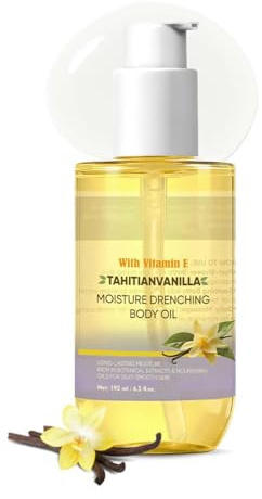 Vanilla Body Oil, Luxurious Vanilla Moisturizing Body Oil, Nourish Dry Skin, Lightweight Non-Greasy, Relaxing Massage Therapy, Hydrating Skin After Shower (1)