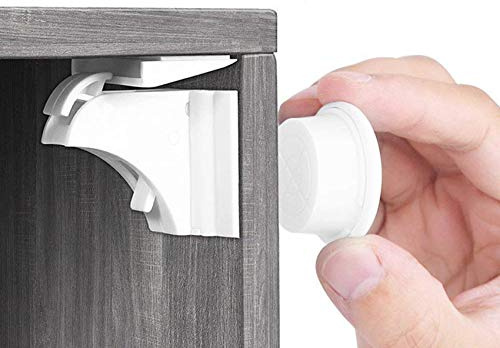 Child Safety Magnetic Cabinet Locks(20 Locks + 3 Keys), Baby Proof, No Tools Or Screws Needed - Norjews
