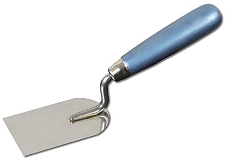 DEWEPRO Gipserspachtel 60mm – Edelstahl Stuckateurspachtel mit Holzgriff – robuste Spachtel für Gips-, Stuck- & Spachtelarbeiten – 6cm breites Edelstahlblatt in Profiqualität