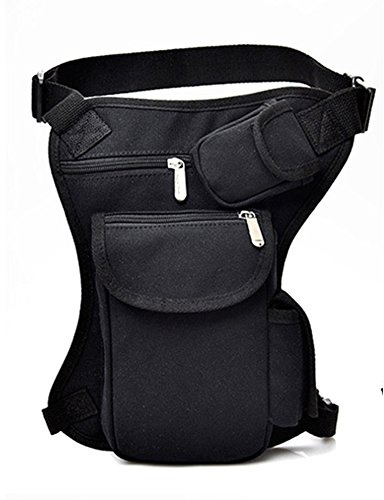 ITODA Beintasche Hüfttasche Herren Jungen Bauchtasche Canvas Gürteltasche Bumbag Reittasche Outdoor Freizeittasche Sport Beinbeutel Herrentasche Tasche für Radsport Klettern Arbeiten Motorrad