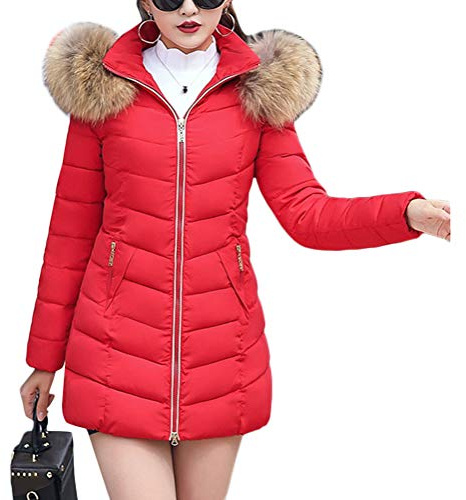 ORANDESIGNE Femmes Hiver Manteau Chaud Longue Veste en Duvet épaisse Capuche Fourrure Faux Jacket Blouson Casual Parka Outwear
