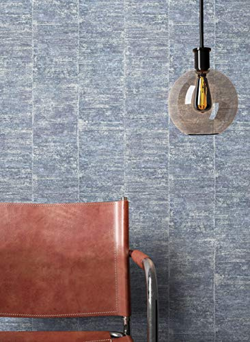 NEWROOM Tapete Blau Vlies Streifentapete - Industrial Loft Linien Modern für Wohnzimmer Schlafzimmer