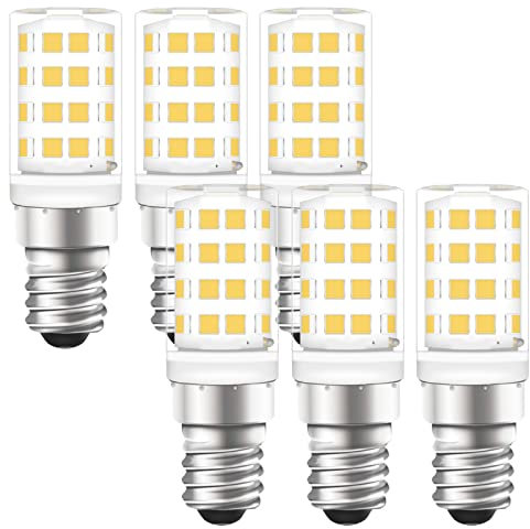 Huoqilin E14 Led Warmweiss Birne 5W 3000K,Ersatz für 40W Halogenlampen,Kein Flackern Energiesparlampe, für Küche, Wohnzimmer,6 Stück
