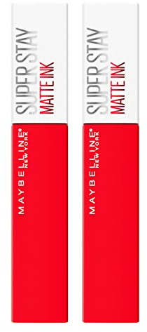 2x Maybelline New York SuperStay Matte Ink Flüssiger Lippenstift Lippenfarbe 325 Shot Caller