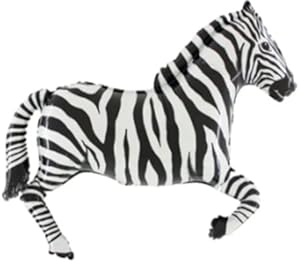 Pferde Luftballon - XXL Folienballon Pferd 75 x 103 cm, Riesenballon für Luft und Helium, als Geburtstagsgeschenk, Pferde-Geburtstag, Deko, für Freundin, Motto Party, Pferde Dekoration (Zebra)