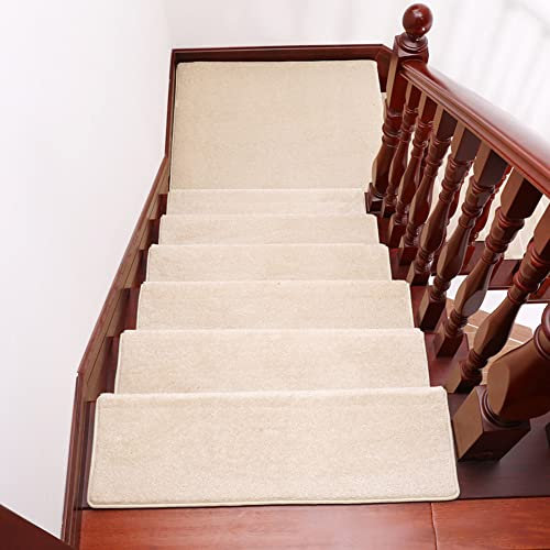 MOTT 50 Rutschfester, flauschiger Sicherheitsteppich, luxuriöse Mikrofaser, weiche Teppich-Stufenstufen, Indoor-Läufer, Treppenfliesen-Matte mit wiederverwendbarem Klebstoff, reduziert Lärm