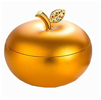 Cutfouwe Creative Mülleimer – Aluminiumlegierung – Mit Deckel Für Draußen Balkon Geruchsdicht, Er Eignet Sich Geschlossen Auch Als Schöne Tischdeko,Blau