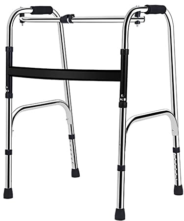 BASII Andador sin Ruedas, Andadores Plegables para Adultos, Andador de Movilidad, Andadores Estrechos para Ancianos, Ayudas para Caminar con Discapacidad,B (A)