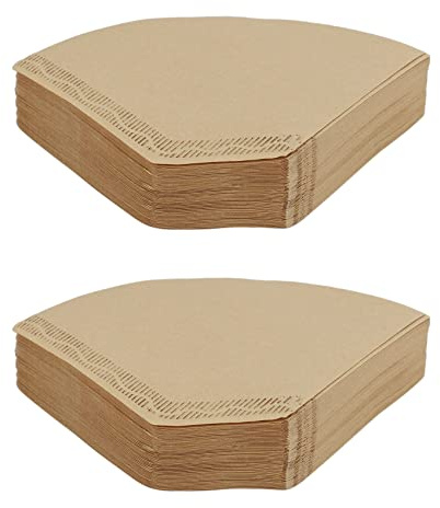 KLKNE Lot de 200 cafetières à café en bois non blanchi - 102 sacs filtrants