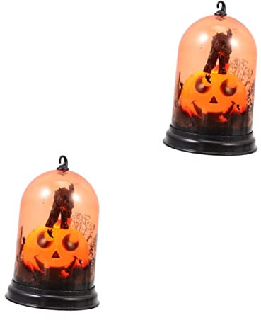 Abaodam 2stücke Halloween Kürbislaterne Kreative Tischdekoration Mit Katzenmotiv Material Für Festliche Atmosphäre Innenräumen Partys Und Bars Für Freunde Und Familie