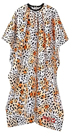 Red by Kiss Professional Hair Cutting Cape, Big Size All Purpose Salon Cape, Barber Hairdressing Cape, Adjustable Closure, Hair Cutting Accessories (Leopard)