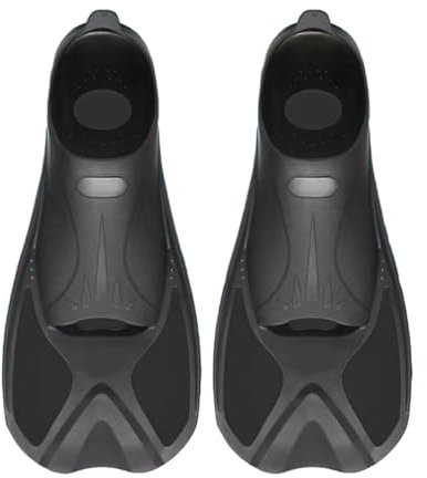 curfair Geformte Technologie Schwimmflossen Leichte Tauchflossen 1 Paar Kunststoff-Tauchflossen Schwimmtrainingsflossen für Unisex-Erwachsene Schwarz M