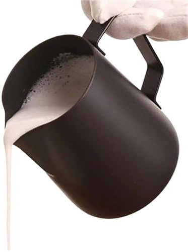 Pichet à Lait,Milk Pitcher Carafes Pichet à mousse de lait en acier inoxydable, revêtement antiadhésif, expresso café Barista Craft Latte Cappuccino crème mousseur Décoration (Color : 1000ml)