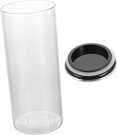 LIFKOME Leak Glass Seal Jar with Stainless Steel Lid Airtight Food Storage Container for Kitchen for Storing Grains Sugar Beans and Snacks Reusable Wide Mouth Design Elegant and Functional