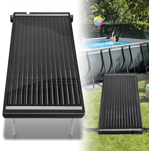 JNGLGO Poolheizung Solar Sonnenkollektor Solarheizung Solarkollektor für Pools Warmwasser 15L Wasserinhalt Anschluss Ø 50 mm, 111,5 x 66 x 6,5 cm