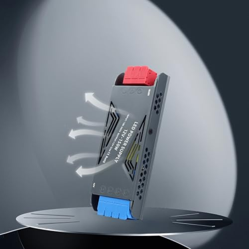 YOODI Transformateur 220V 12V, Adaptateur Alimentation LED 150W 12,5A, Driver Ultra Mince, Conducteur à Tension Constante Basse Tension, Alimentation 12V DC pour LED Bande Lumineuse