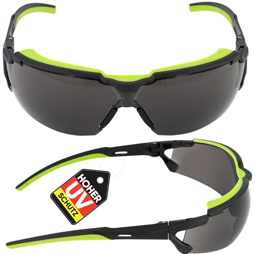 BWOLF EMERALD AF Getönte Schutzbrille Arbeitsschutzbrille mit Durchsichtigen Anti-Beschlag und und thermoplastischem Gummi Schutzbrillen Spitzen