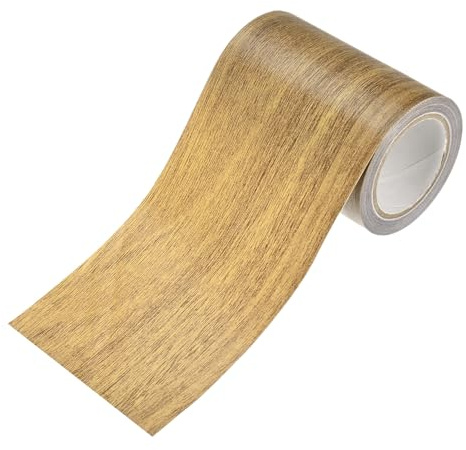 M METERXITY 1 Rollo De Cinta De Reparación Con Textura De Madera, 3.15 Pulgadas X 15 Pies, Autoadhesiva Y Realista, Papel De Contacto Para Muebles/Suelos/Hogar [Roble Marrón]