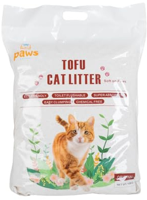Tofu Cat Litter 10kg | Plant Based Fast Clumping Flushable Cat Litter | Biodegradable Dust Free Odour Control | Eco Friendly Natural Litter for Indoor Cats Original