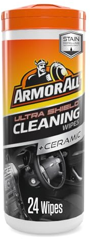 Armor All Ultra Shield Reinigungstücher Plus Keramik, Autoreinigungstücher, Innenreiniger für Autos, 24er-Dose