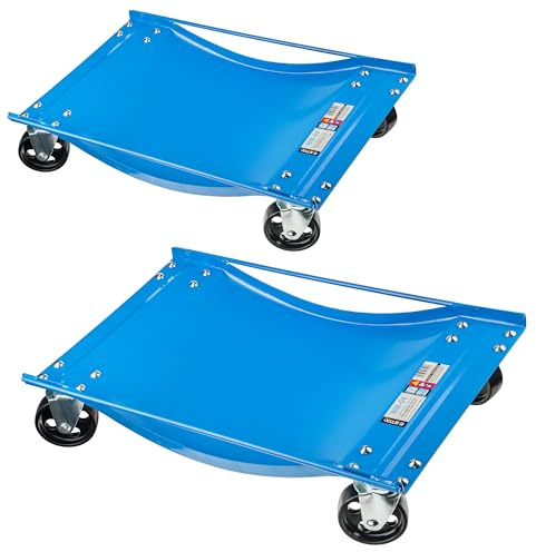 Stix Rangierroller WM-04 2 Stück 500 kg bis 350 mm Reifenbreite | 85 mm Rollen, Für Pkw, Werkstatt und Garage, Robuste Konstruktion
