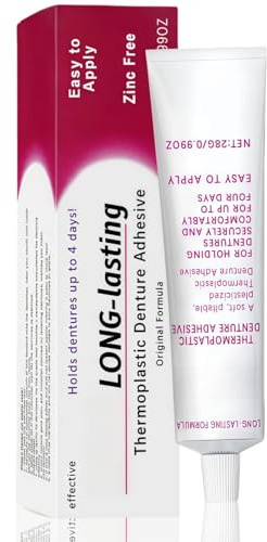 Thermoplastic Den/ture Ad/hesive,Secure Den/ture Ad/hesive,Denture Silicone Reline Kit,Tooth Repair Kit,Refits and Tightens Loose Upper&Lower De/ntures,Long-Lasting False Teeth to Improve Comfort