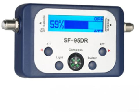 SF-95DRL Receptor de señal de satélite digital, buscador de satélite digital, con pantalla LCD retroiluminada, para instalar o apuntar antena parabólica