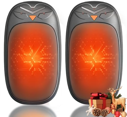 Crossarctic 2-Pack Hand Warmer Rechargeable, Fast Heating, Ultra Thin Light Portable 3 Heating Modes Pocket Warmer Suitable for Gifts Outdoor Sports Camping Travel