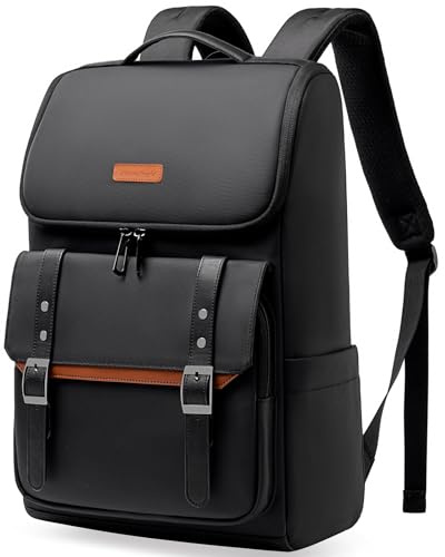 hk Zaino per Laptop da 17,3 con Design Originale - Zaino Casual da Lavoro e da Viaggio per Uomo e Donna, Impermeabile, Leggero e di Grande Capienza, Ideale per Ufficio e Università - Nero