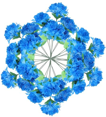 YARNOW Bouquet di 6 di Crisantemi Finti per Cimitero e Plastica, Realistici e Resistenti per Decorazioni e Luoghi