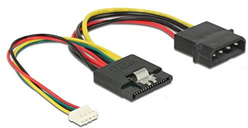 DeLOCK 85673 cable de alimentación interna 0,15 m - Cables de alimentación interna (0,15 m, SATA de 15 pines, Male connector / Female connector, Derecho, Derecho, Multicolor)