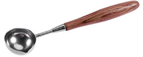 Supvox Siegelwachs Löffel, Siegelwachs Schmelzlöffel zum Siegeln Stempel mit einem runden Holzgriff (1,2 Zoll)