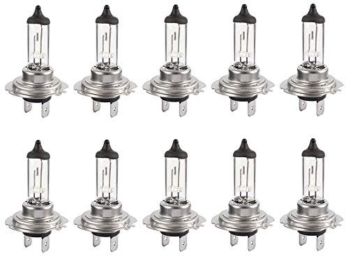 10pcs H7 12V 55W ampoules super lumineuses ampoule halogène xénon longue durée de vie pour feu de croisement feux de route