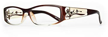 EYEBOGO Kaylee Strass Lesebrille für Damen, Damen Lesebrille, Frauen Lesebrillen (Braun, 1.50)