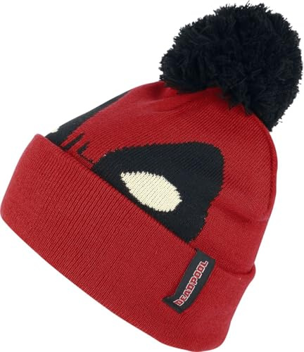 Deadpool Deadpol Face Unisex Mütze rot/weiß/schwarz