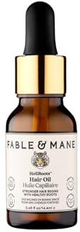 Fable & Mane HoliRoots Hair Oil, Strengthens Dry, Damaged Hair and Scalp. Pre Wash Oil Treatment Repairs with Ashwagandha, Amla and Castor Oil (Mini Travel Size)
