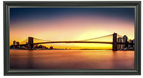 LTYHHK 10x20 Panoramic Picture Frames Solid Wood 10x20 Poster Frame 10x20Photo Frames Family Wall 10x20Picture Frame Black (LMK08b)
