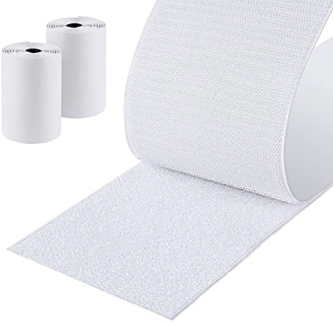 Anstore Industrie Klettband Selbstklebend Extra Stark Klettverschluss Selbstklebend, 10CM Breite 1.5 Meter Lang, Weiß