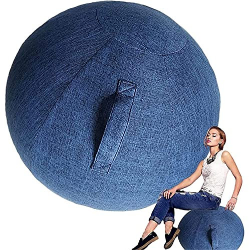 WoCOyo 55/65/75 cm Yoga-Ball HüLle, Dauerhaft rutschfest HüLle für Gymnastikball, GymnastikballhüLle für Sitzball, StoffüBerzug, mit Griff, für Fitnessball, Pilates, Yogaball (Nur HüLle),004,55CM