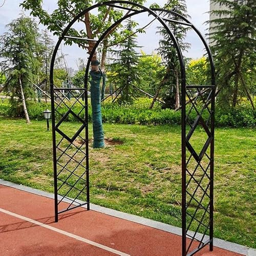 140-340 cm Breite Rosenbogen Gartenbogen Verzinkt Rankgitter Torbogen für Kletterpflanzen & Rosen Pergola Blumen Rankhilfe Hochzeit Deko Rankbogen Eisen Schwarz wetterfest ( Color : Schwarz , Size : B