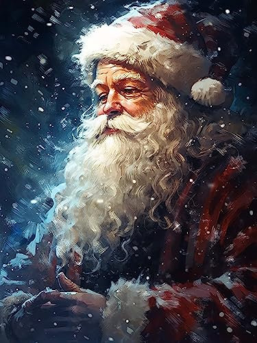 VAIIEYO DIY 5D Diamond Painting Bilder Weihnachtsmann, Diamond Painting Set, Painting by Numbers Diamond Home Wall Decor Painting Cross Stitch Diamond Decoration 40 x 50 cm-10