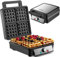 XXL 4er Waffeleisen | 1200 Watt | Waffelautomat | Paninigrill | Waffeltoaster | Waffle Maker | Elektrogrill | XXL Wafflemaker | Waffel Eisen | Waffelmacher
