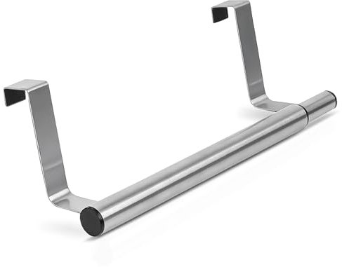 Over Door Towel Rail Extendable Kitchen Towel Rail No Drilling Easy to Install with Protective Pads Anti Slip and Scratch Resistant Over the Cabinet Kitchen Towel Bar for Cabinets & Cupboard Doors