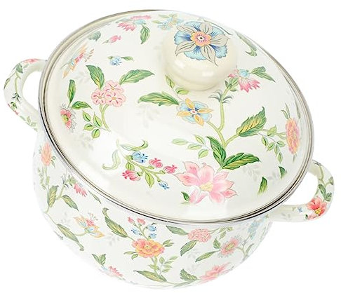 PRETYZOOM Suppentopf Aus Emaille Keramikpfannen Induktionspfannen Induktionskochtopf Emaillierter Topf Nudeltopf Käsefondue Topf Induktion Kleiner Topf Mit Henkel Saucentopf Mit Griff Butter