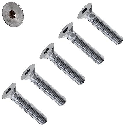 TERF® M3 X 40mm Hex Socket Countersunk Machine Screws Stainless Steel A2 (304) Machine Screw M3 (3mm) X 40mm Allen Key Hexagonal Socket Countersunk Bolts - Pack of 20