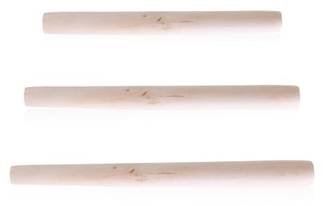 3-Piece Rolling Pin Set: Wooden Dough & Fondant Roller