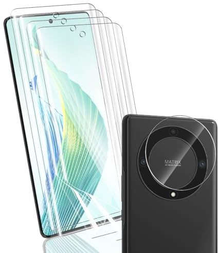 Yonntmmi 4+1 Piezas Protector de Pantalla para Honor Magic 5 Lite, Película protectora TPU flexible film y Protector de Lente de Cámara, HD TPU Protector de Pantalla de para Honor Magic 5 Lite