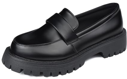 TRIWORIAE-Mocasines para Mujer con Plataforma sin Cordones Cómodos Elegantes Informales